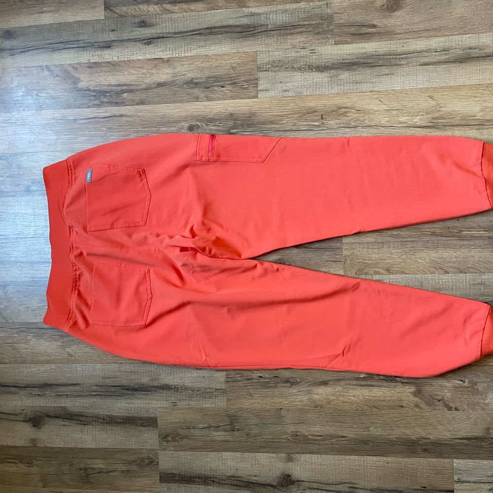 Peach orange Figs high waisted